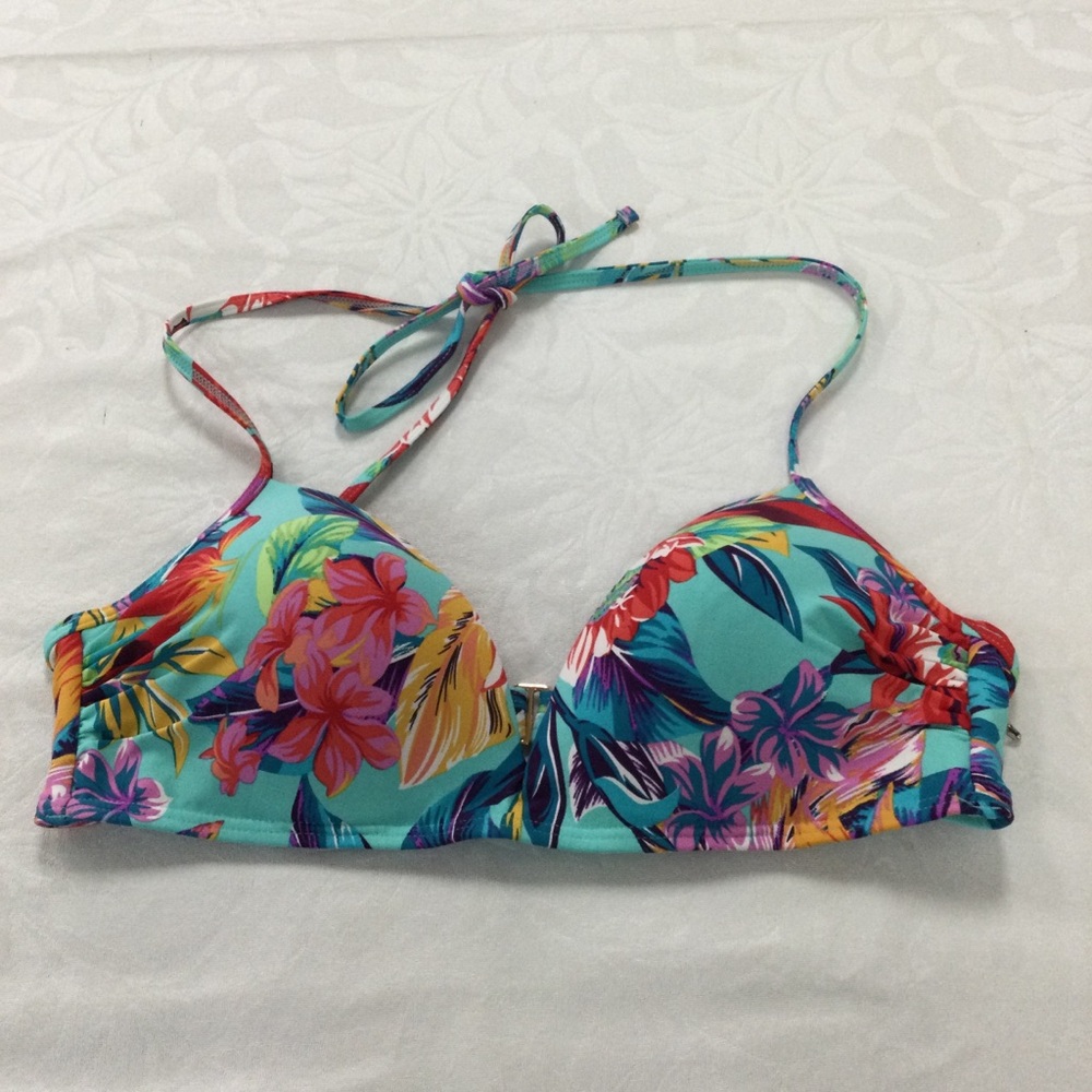 KikiRio Floral Tropical Bikini Top
